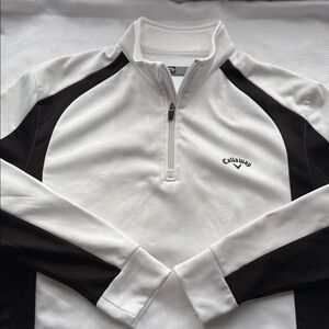 Callaway White and Black Golf Pullover Top - XL